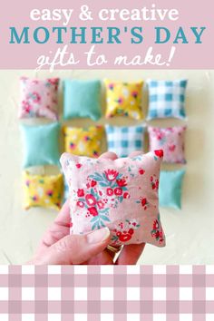 Click through for this round-up of CUTE, handmade gift ideas for Mother's Day. Your mom and MIL will love any one of these DIY gifts, and they are all easy to make. Save it for later!