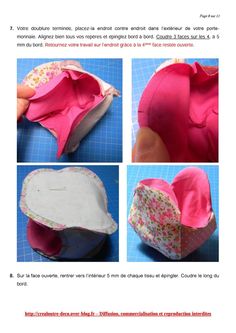 instructions on how to make an origami heart - shaped box with fabric lining
