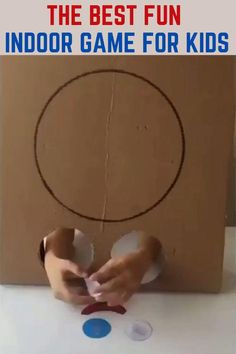 the best fun indoor game for kids to play with is cardboard box and paper circles