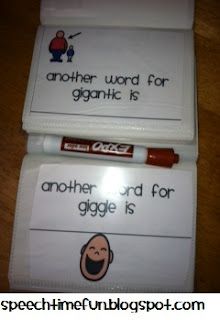 two cards with writing on them that say another word for oggie is and another word for george is