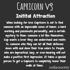 the caption for capricorn v's initial attraction