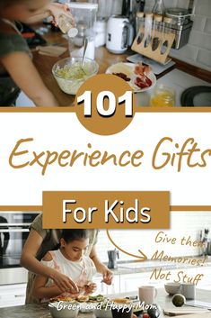 Kids love receiving gift and we love giving them gifts but most gifts are not very sustainable. Instead of giving an eco friendly gift, have you ever considered giving kids an experience gift? There are many benefits of experience gifts over physical gifts not only regarding sustainability but also the memory of the gift. In this blog post I share over 100 experience gift ideas for kids. Presents For Kids, Non Toy Gifts, Environmentally Friendly Gifts