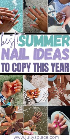 summer nails, summer nails 2024, summer nail ideas Ideas, Vacation Nail Designs, Vacation Nails, Nail Designs Summer