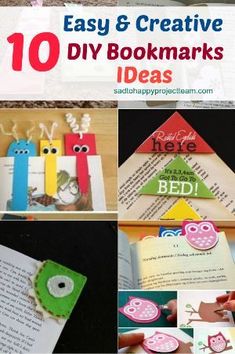 10 easy and creative diy bookmarks for kids to make with the help of paper