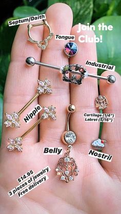 Belly Rings, Septum Piercing Jewelry, Nipple Rings, Belly Button Rings, Cartilage Stud, Labret Studs