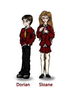 Dorian Ambrose and Sloane Dulac -- New characters from The Inquisitor's Mark ~ release date 1/27/15 (Sketches by Rachel Gillespie) Gillespie, Rachel