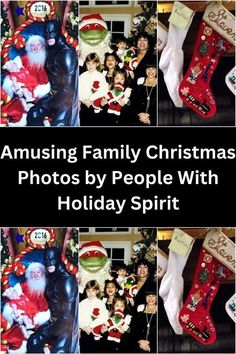 christmas photos by people with holiday spirit are featured in this collage, including stockings and stocking