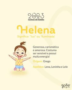 a baby girl with her arms spread out in front of the caption that says,'heleena '