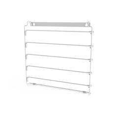 a white wall mounted towel rack with four bars on each side and one bar attached to the