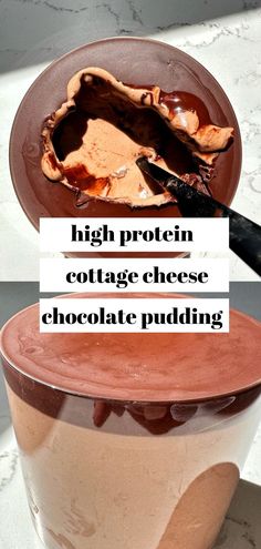 A high protein, gluten free healthy dessert, whipped Cottage Cheese Chocolate Pudding High Protein Snacks, Dessert, Protein, Desserts, Gluten Free, Low Carb Recipes, Pho, Healthy Pudding, High Protein Desserts