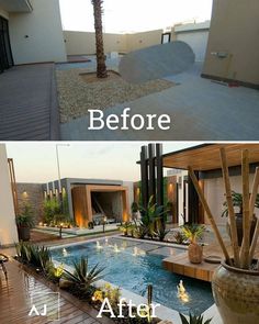 Outdoor Spaces, Exterior Design, Painted Concrete Porch, Outdoor Space, House Makeovers, Small Backyard, House Exterior, Inredning