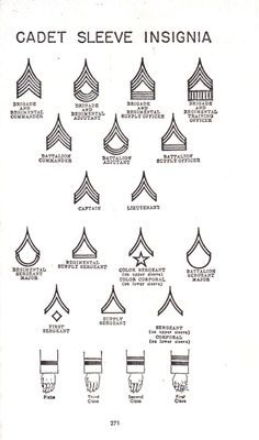 an instruction manual for how to use the cadet sleeve insignia