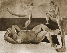 'three bathers' by pablo picasso (1920) Painting & Drawing, Edgar Degas, Croquis, Picasso And Braque, Picasso Paintings, Picasso Art, Picasso Drawing, Fine Art, Art Érotique