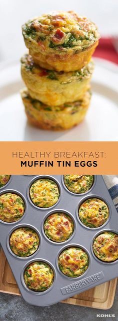 healthy breakfast muffins in egg cups