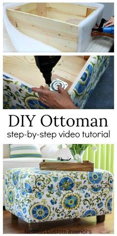 diy ottoman step - by - step video instructions