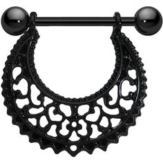 Black Artistic Swirls Nipple Shield #bodycandy #nipplering #shield $6.99