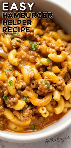 this easy hamburger helper recipe is made with ground beef and noodles in a creamy sauce