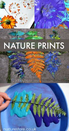 the process to make nature prints is fun and easy