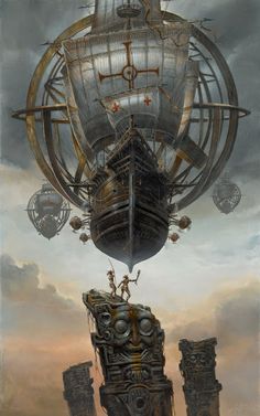 arsenicinshell: Didier Graffet Science Fiction, Steampunk, Sci Fi Fantasy, Sci Fi Art, Battleship, Steampunk Airship
