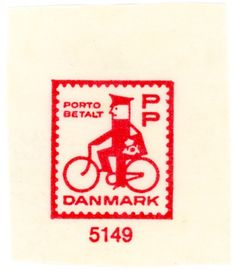 Denmark prepaid stamp Zine, Grafik, Grafik Design, Dansk, Logo Design, Vintage Postage, Poster, Fotografia