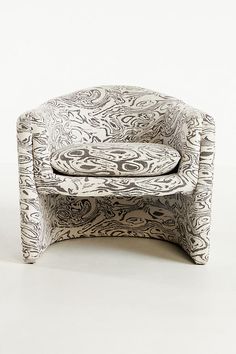 A sculptural shape and modern pattern lend an ultra-stylish aesthetic to this upholstered accent chair. For ordering assistance and more, please [contact us](https://www.anthropologie.com/help/contact-us#contact-us-section-2). For aesthetic advice and tips to help decorate your space, enjoy our complimentary [home styling services](https://www.anthropologie.com/help/personal-styling-home-decor). | Willow Jacquard Sculptural Chair by Anthropologie in Black, Women's, Polyester Ideas, Studio, Inspiration, Upholstered Arm Chair, Accent Chairs For Living Room, Living Room Chairs