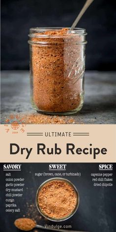 the ultimate dry rub recipe in a jar