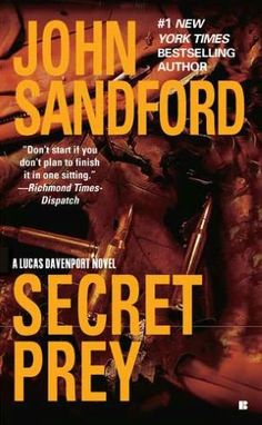 the book cover for secret prey by john sandford, which is written in english