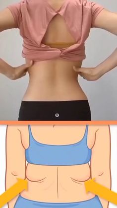 an image of a woman's back showing the correct way to lift her waist