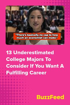an advertisement for college majors to consider if you want a fullling career