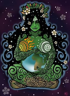 Earth Mother by ORUPSIA.deviantart.com on @DeviantArt Art, Goddess Art, Nature Goddess, Wiccan, Mother Nature Goddess