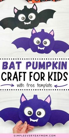 Haunted houses, scavenger hunts, and pumpkin patches dominate the season, but don’t forget to include some Halloween crafts for kids on your to-do list this fall. This bat pumpkin craft for kids is perfect for kids as a preschool craft, kindergarten craft and for elementary kids. Best of all? You can’t do this wrong! Make sure to try all of our Halloween Crafts for Kids