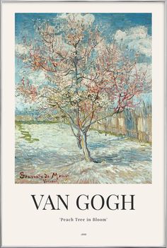 van gogh poster with a tree in bloom