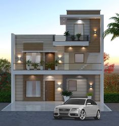 Modern House Design, House Design, House Front Design, Kerala House Design, House Architecture Design, Architecture House, Duplex Design, Indian House Design, House Designs Exterior