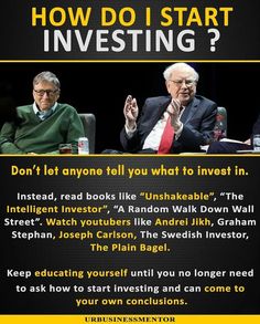 two men sitting in front of a black background with the words how do i start investing?