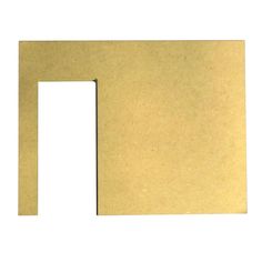 a piece of brown paper with an open door on the bottom and one half cut in half