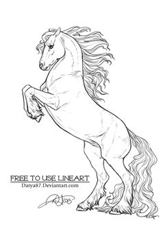 horse rearing Horse Art Drawing, Unicorn Tattoos
