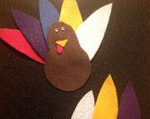 Thanksgiving Turkey Feathers Busy Bag Turkey, Thanksgiving Turkey, Turkey Feathers, Felt Board, Toddler Busy Bags