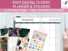 "Make it easy by making it fun! bloom's 2023 Calender Year Classic Planner is formatted for DIGITAL use for GOODNOTES ONLY! Shop the printed physical versions at bloomplanners.com. Our planners were designed to help inspire and empower others around the world to bloom into the best versions of themselves. This digital planner was made with you in mind, #bloomgirl, and we hope it helps you bloom into your best self ever! Classic planner specifications and features include: * 2023 January to Decem Planners, Planner Calendar, Planner Stickers, Planner, Digital Planner, Calender, Bloom Planner, Schedule