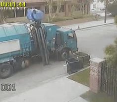 31 GIFs That Will Make You Laugh Every Time - it's true. They really make you laugh. Every time. Rubbish Truck, Garbage Truck, Dump Truck