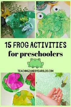 Looking for fun preschool frog activities? This collection includes 15 hands-on ideas that include art, sensory and science! #frogs #science #art #sensory #finemotor #preschool #toddlers #age2 #age3 #age4 #printables #teaching2and3yearolds Pre K, Preschool Science, Frog Life Cycle Activities, Preschool Activities, Frog Theme Preschool, Activities, Preschool Art, Preschool Theme
