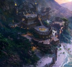 Stunning Concept Arts by Dawnpu Fantasy Castle