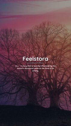 Feelstora (n.) - A story that is heavily influenced by the author's emotional state at the time of its writing. Poetry, Words That Describe Feelings, Rare Words, Beautiful Words In English, Most Beautiful Words, One Word Quotes, Beautiful Words