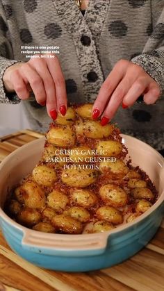Are you on the hunt for the ultimate side dish to complement your meal? Look no further! These sensational roasted garlic potatoes with parmesan are a feast for the senses. They emerge from the oven crispy and golden on the outside, while staying irresistibly fluffy on the inside. The baby red potatoes are masterfully seasoned with a delightful blend of garlic, herbs, butter, and bacon, and then generously coated with savory Parmesan. They’re baked to perfection on a single sheet pan. Side Dishes, Snacks, Healthy Recipes, Parmesan Crusted Potatoes, Crispy Potatoes, Garlic Parmesan Potatoes, Parmesan Potatoes, Potato Side Dishes, Potato Dishes