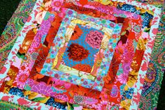 Designer Kaffe Fassett. Luxuriously soft Minky Dimple-Dot Fleece provides incredible softness and wonderful texture for baby. Snuggle your Inspiration, Kaffe Fassett Quilts, Pink Quilts, Bright Quilts