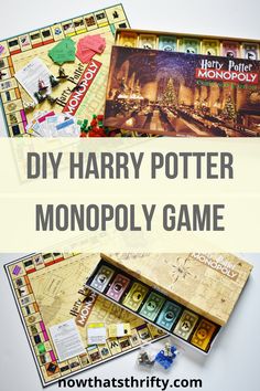 harry potter monopoly board game with the title overlay