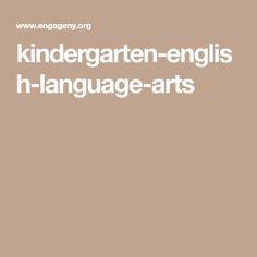 the words kindergarten - engels, h - language - arts are in white