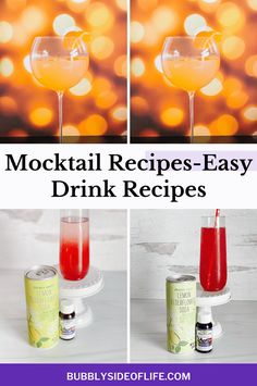 cocktails and drinks with text overlay that reads mochai recipes - easy drink recipes