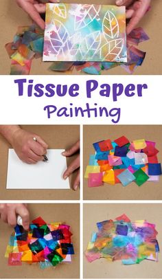 tissue paper art project for kids to make