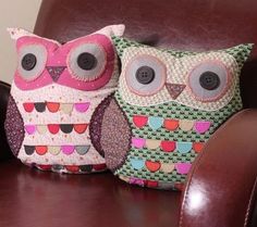 Cojines Vintage, Owl Pillow, Cute Pillows, Crafty, Crafty Diy