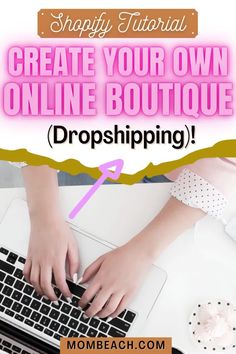 Create your own online boutique today with Shopfy and make extra money for your family. Check out this shopify tutorial and start dropshipping today to earn extra cash. #shopifyforbeginners #makemoremoney #workathomejobs #shopifytips Online Boutique, Online Work, Earn Extra Cash, Extra Cash, Work From Home Jobs